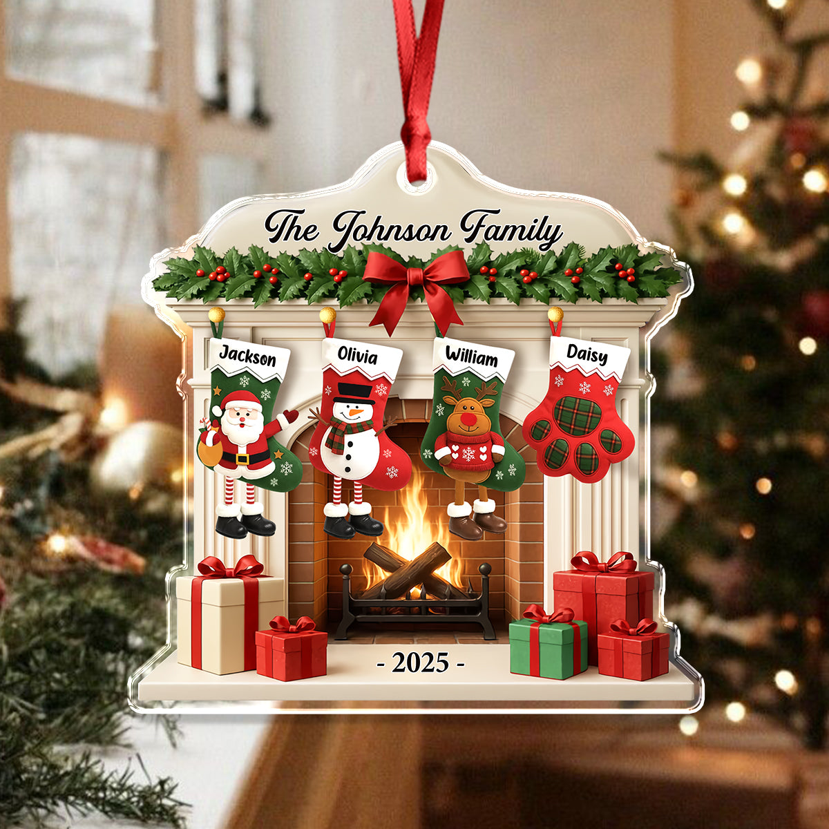 Custom Name Personalized Christmas Acrylic Ornament Gifts For Mom, Dad HA75 897882