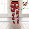 Custom Dog Face Photo With Colorful Christmas Lights Legging HO82 900476