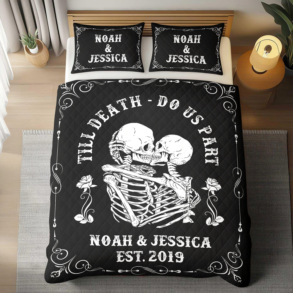 Till Death Do Us Part - Personalized Bedding Set Valentine Gift For Couple CH07 899852