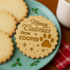 Custom Dog Cat Name Merry Christmas With Paw Cookie Stamp HO82 900580