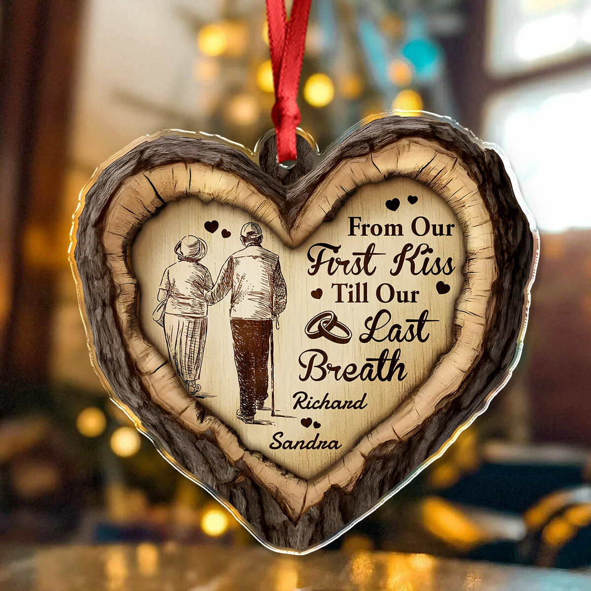 From Our First Kiss Till Our Last Breath – Personalized Acrylic Ornament CH07 896592
