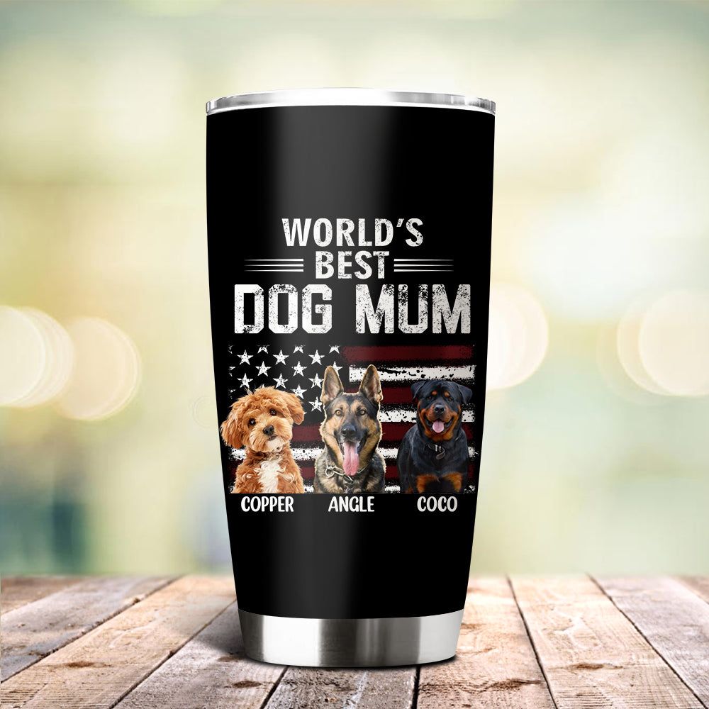 Custom Photo World's Best Dog Dad - Personalized Fat Tumbler Gift For Dog Lovers CH07 895980