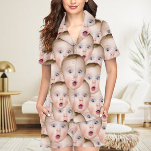 Custom Cute Photo Portrait Family Short Pajamas LM32 893721