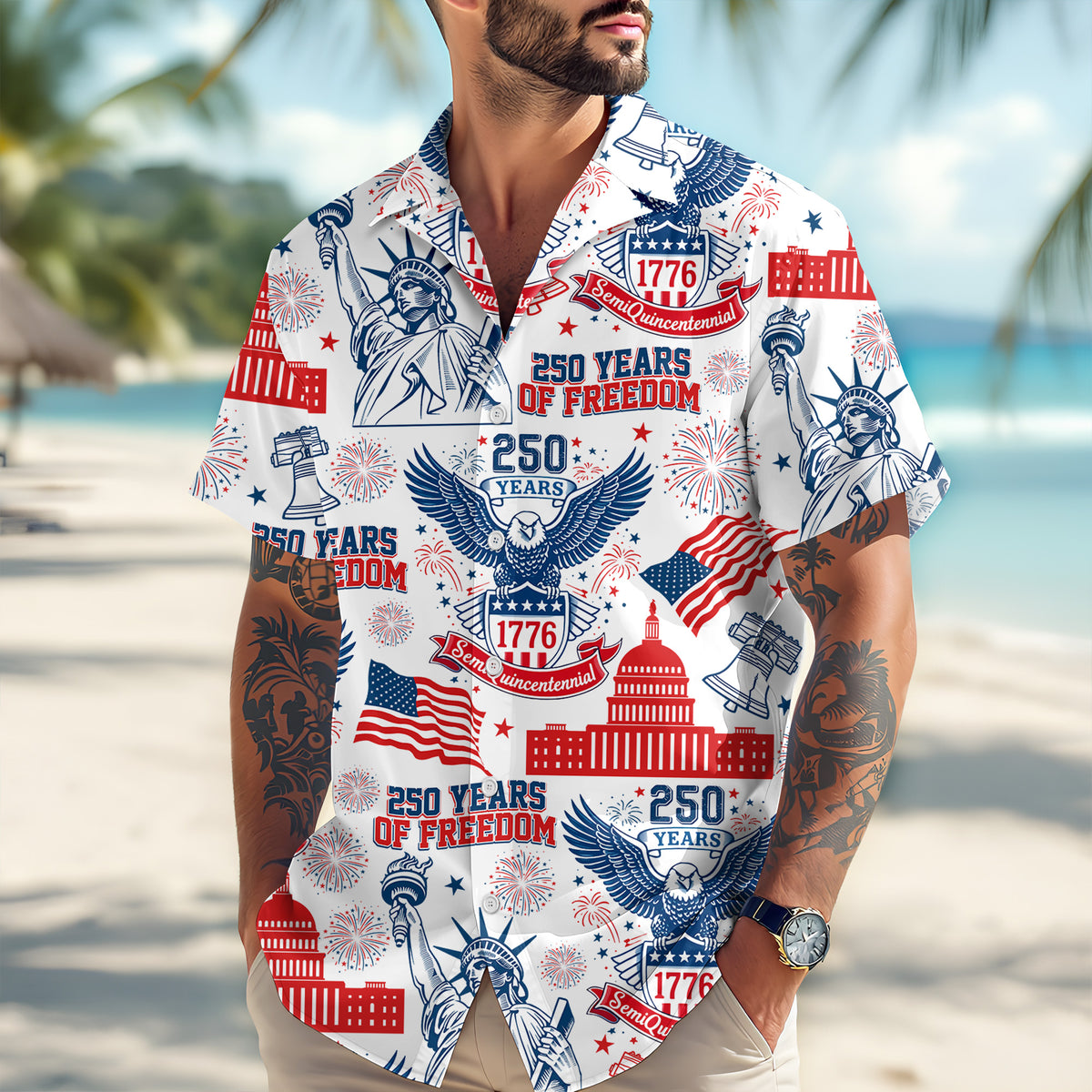 Personalized 250 Years Of Freedom America Hawaii Shirt TH10 898643