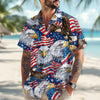 Custom Dog, Cat Photo American Eagle Flag Independence Hawaii Shirt LM32 897919
