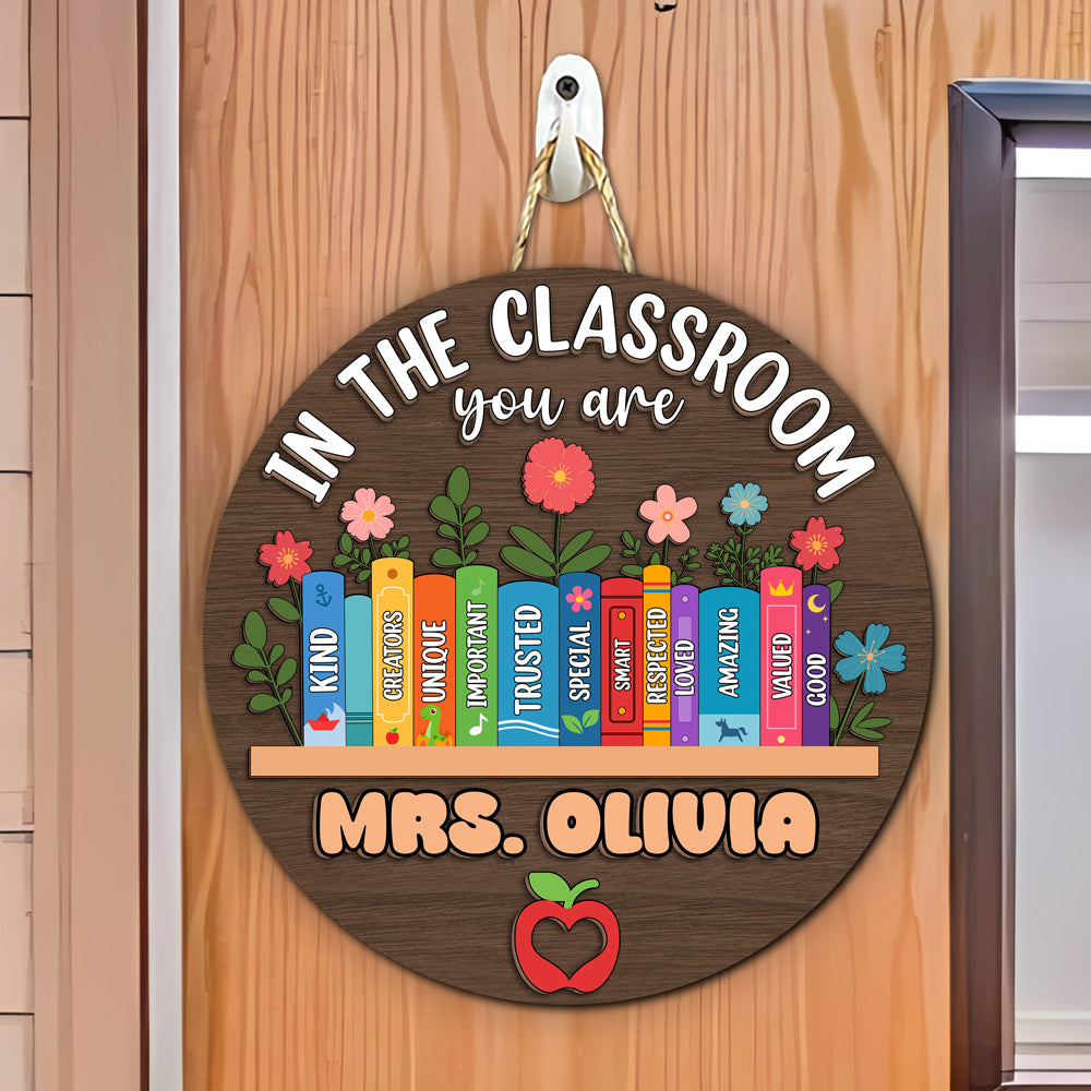 In this Classroom You Are Personalized Cute Teacher Door Sign Classroom Decor CH07 896156