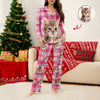 Custom Cat Photo Winter Pattern Pajamas Funny Gift For Cat Lovers CH07 896946