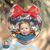 Custom Kid Photo Heart Shaped Acrylic Ornament Christmas Gift For Family CH07 896788