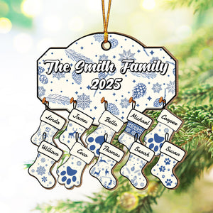 Custom Name Family With Pet - Personalized Wood Ornament LM32 895377