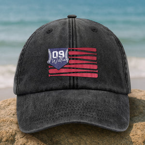 Custom Name For Baseball Player Washed Denim Baseball Cap TH10 894021