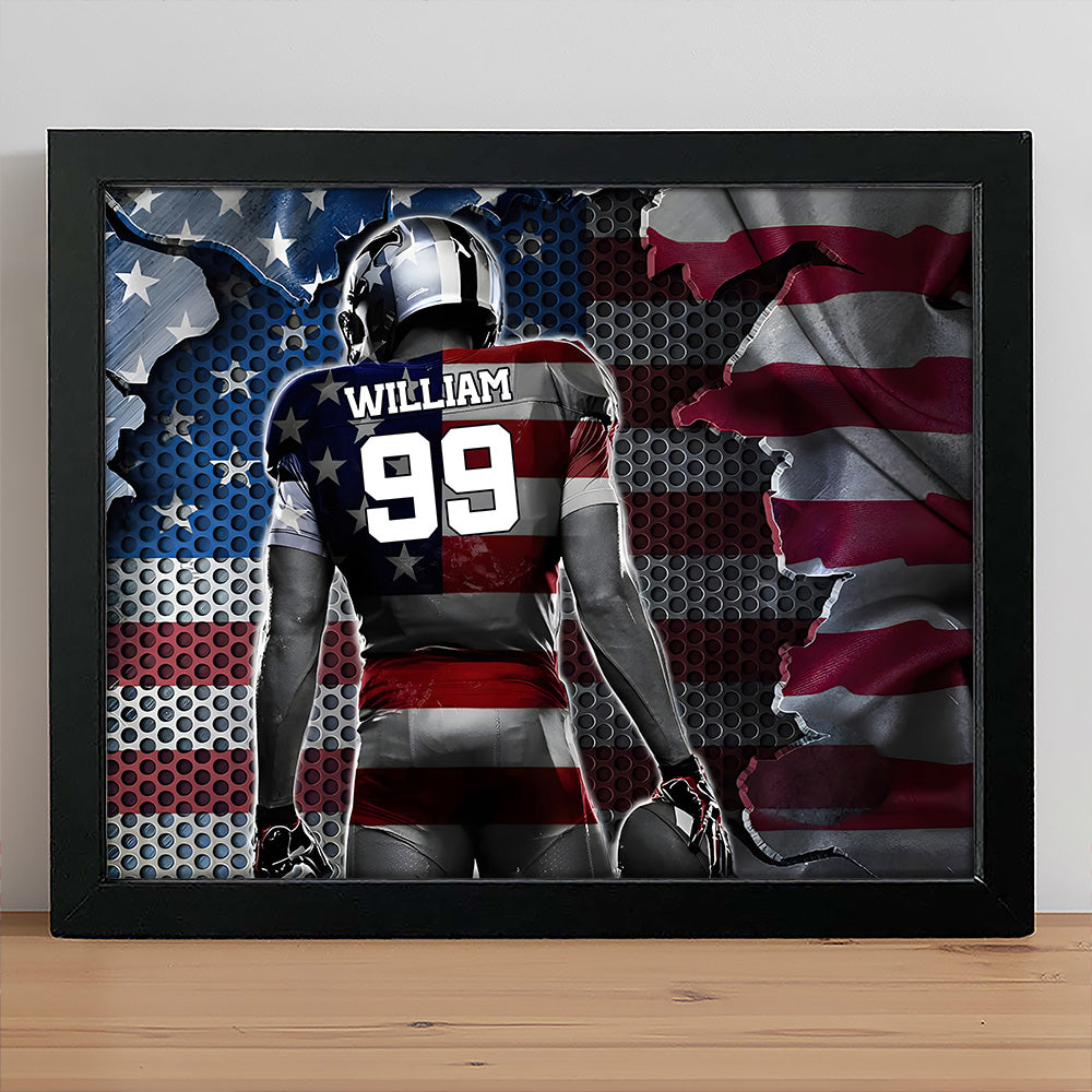 Custom American Football Player Picture Frame For Football Lover HO82 900878