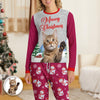Custom Dog Cat Photo With Snowman Pattern Sleepwear, Christmas Gift For Pet Lovers HO82 894994