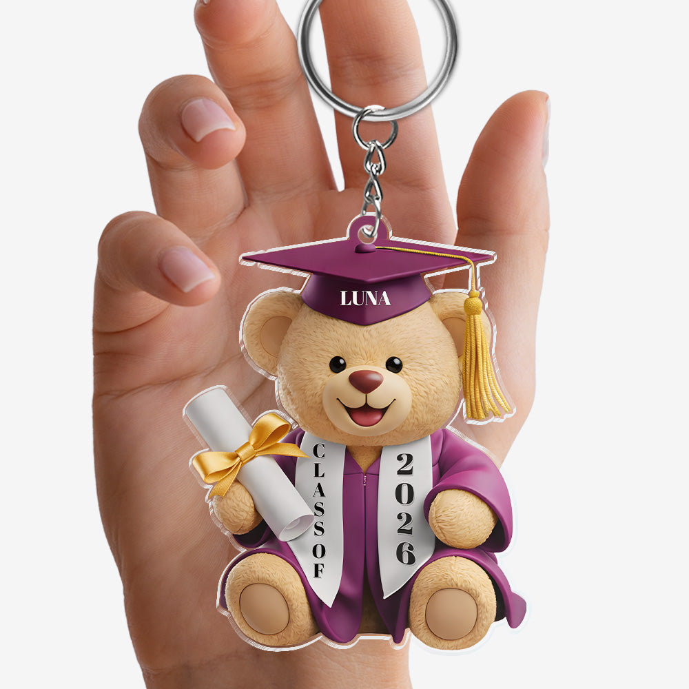 Personalized Graduation Teddy Bear For Graduation's Day Acrylic Keychain TH10 169173
