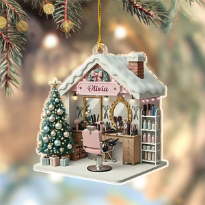 Personalized Custom Name Hair Salon Acrylic Ornament TH10 896823