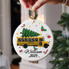 Custom Kids Vehicle – Tractor, Bus, Police Car, Truck Christmas Ceramic Ornament LM32 897401