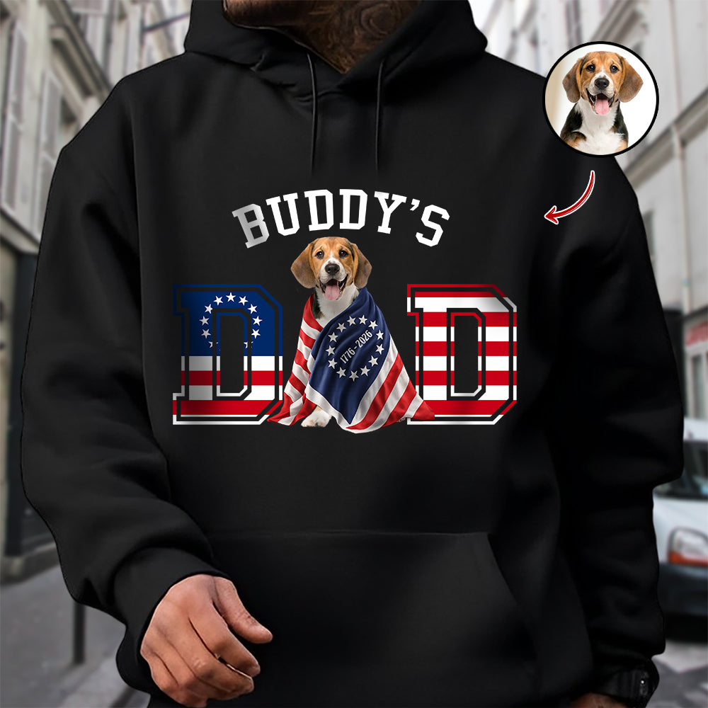 Custom Photo Dog Cat Dad With America 250 Shirt HO82 901266