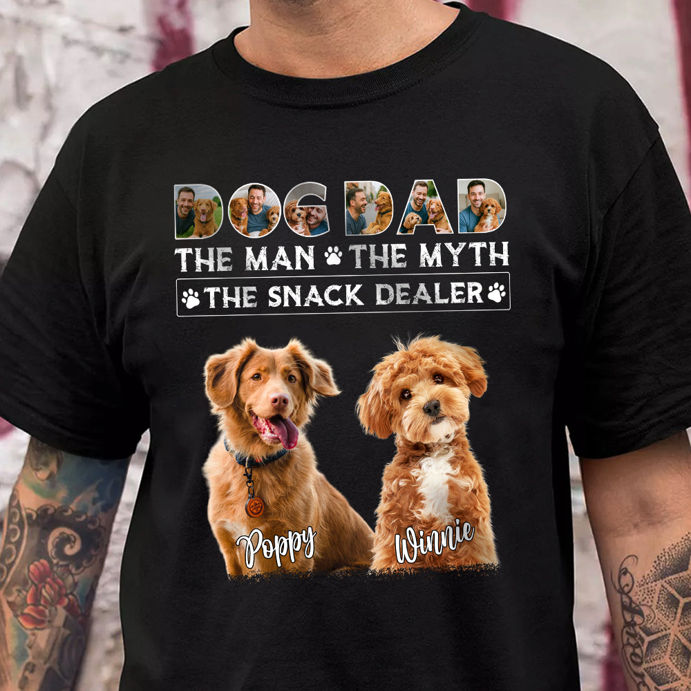 Dog Dad The Man The Myth The Snack Dealer Custom Photo Dog Dad Shirt CH07 895890