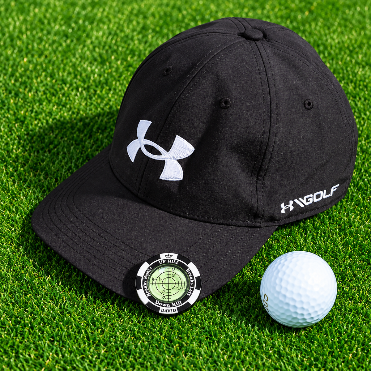Personalized Golf Ball Marker with Green Reading Aid, High Precision Slope Reader, Golf Accessories HA75 922184