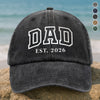 Personalized Dad Mom Washed Denim Baseball Cap TH10 898759