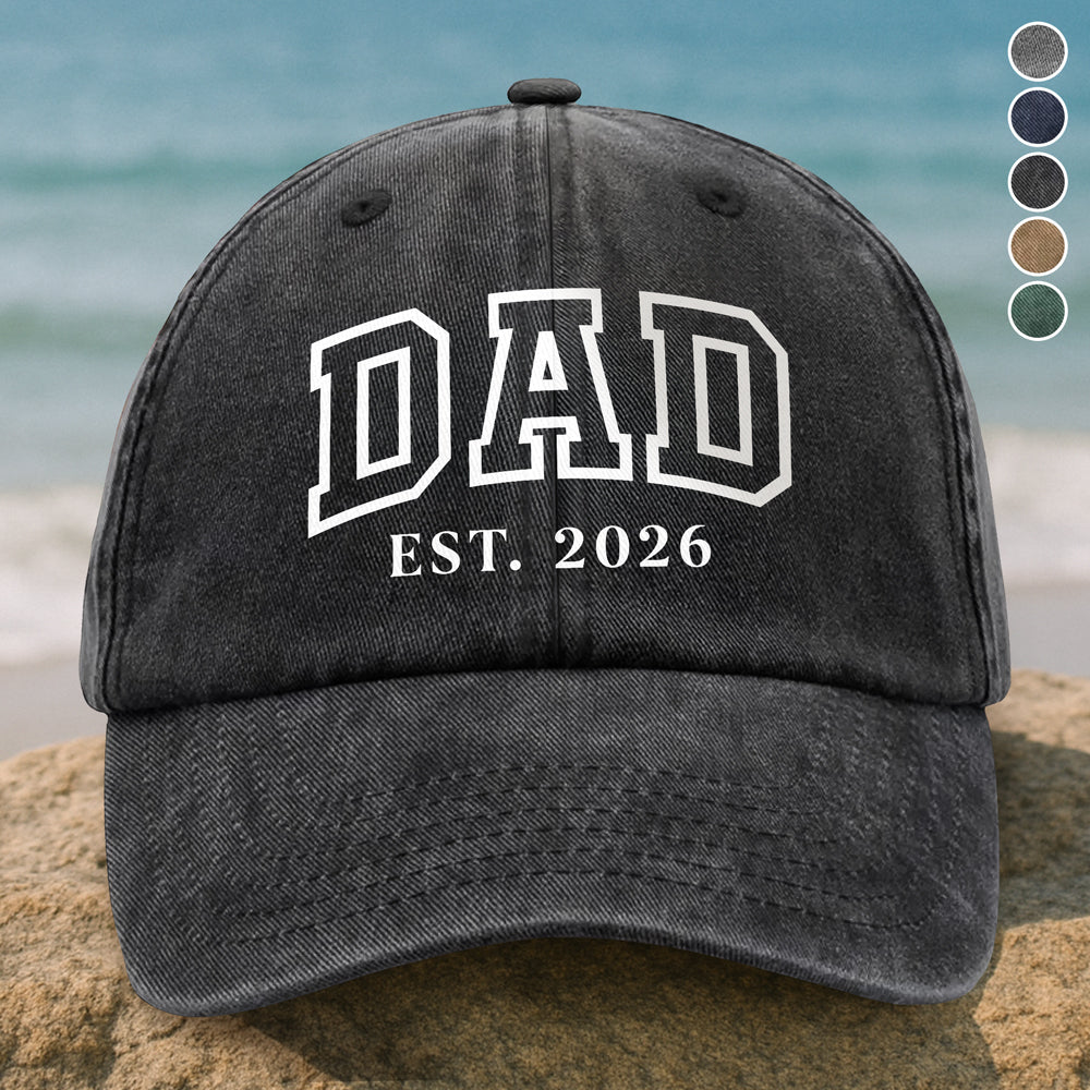 Personalized Dad Mom Washed Denim Baseball Cap TH10 898759