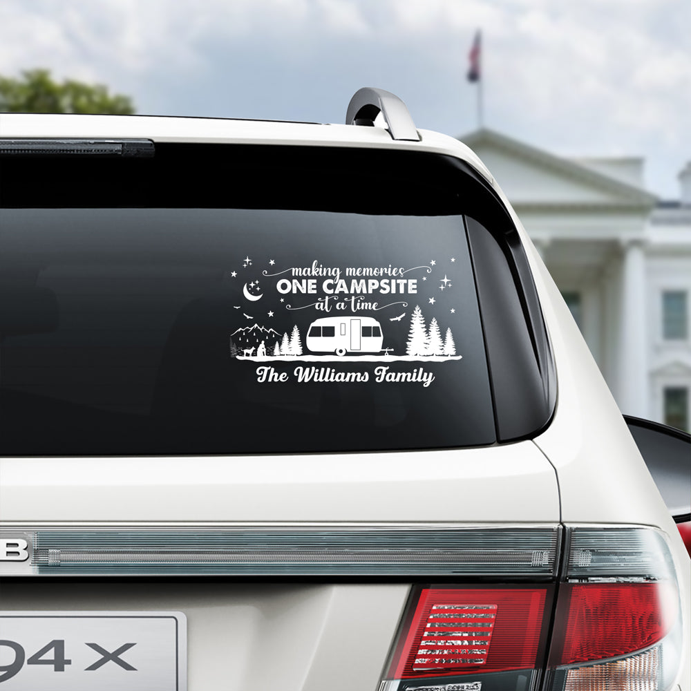 Drive Slow Drunk Campers Matter Custom Family Name Car Window Decal Sticker Gift For Camping Lovers CH07 910284