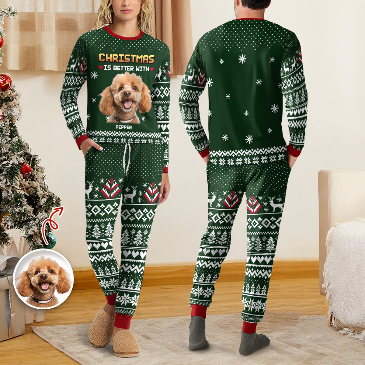 Christmas Better - Personalized Sleepwear For Dog Cat Lovers LM32 895575