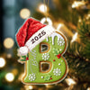 Personalized Gingerbread Letter Acrylic Ornament Gift For Mom, Dad, Brother, Sister, Kids HO82 900706