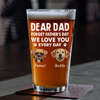 Custom Photo Forget Father's Day We Love You Every Day Beer Glass Gift For Dog Lover Cat Lover CH07 895786