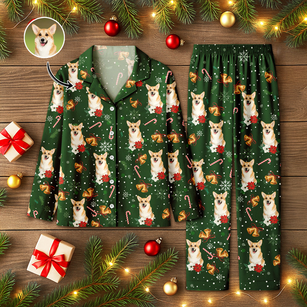 Custom Pet Photo Christmas Pajamas Gift For Pet Lovers TH10 896047