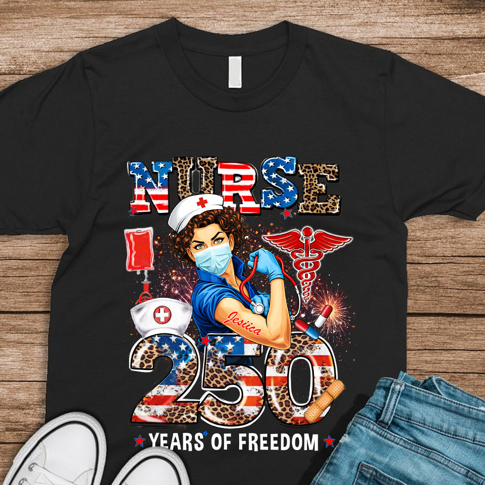Nurse America 250 Years Of Freedom Dark Shirt TH10 898717
