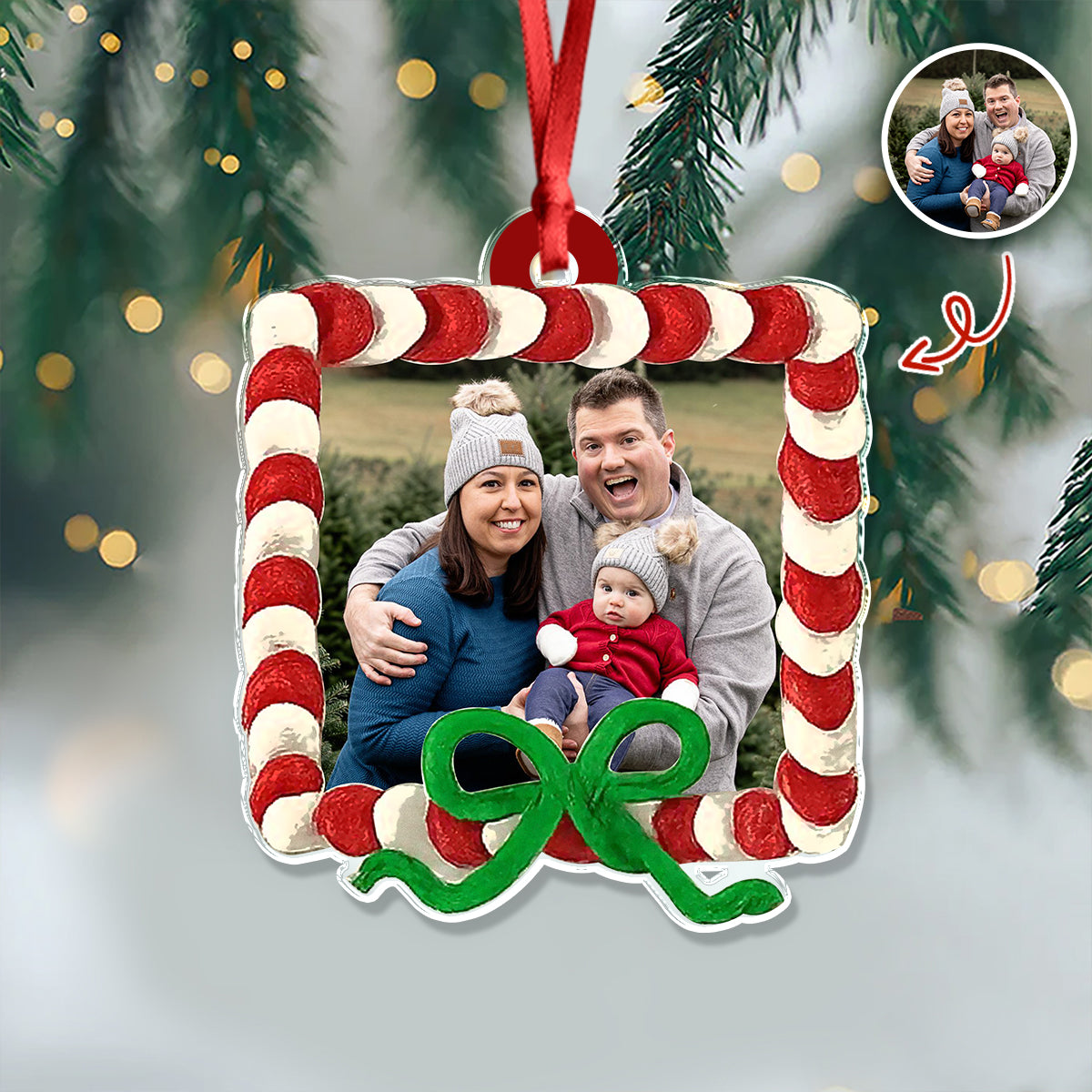 Custom Family Photo Acrylic Ornament For Christmas TH10 894833