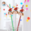 Custom Photo Christmas Party Colorful Straws LM32 895535