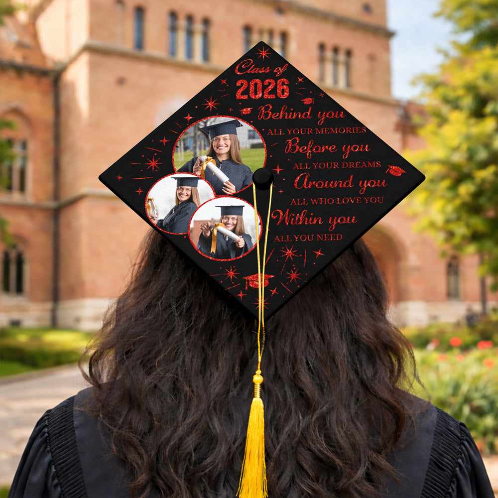 Custom Photo Class Of 2026 Glitter Graduation Topper TH10 169141