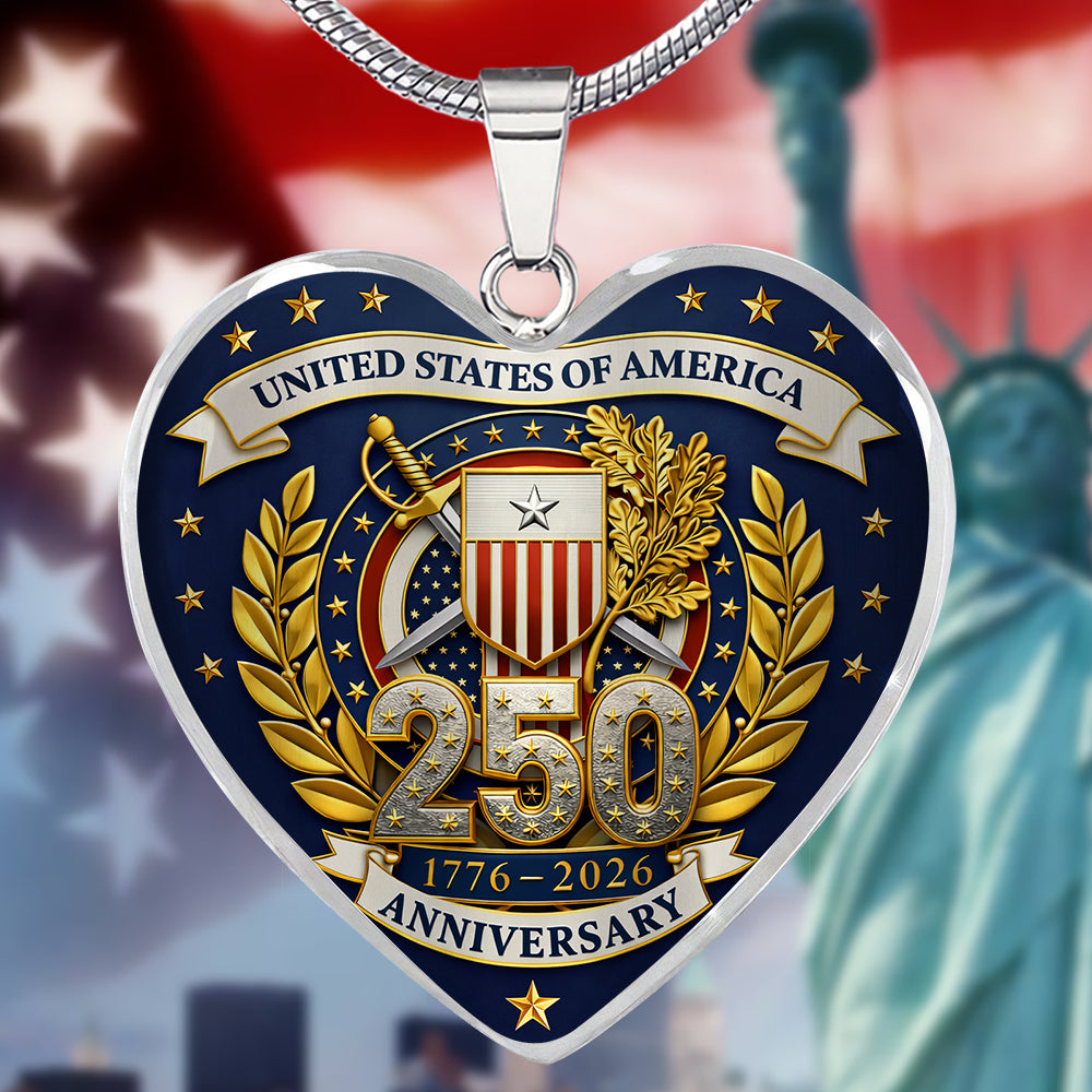 United States Of America 250 Anniversary 1776-2026 Necklace TH10 169523