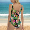 Custom Dog Photo With Tropical Pattern Swimsuit Summer Party Gift LM32 893671