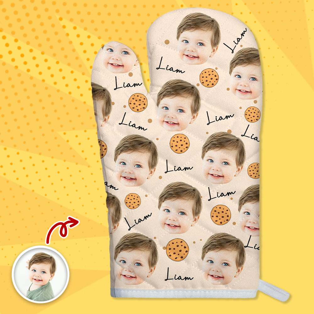 Custom Face Portrait Cake Pattern Oven Mitt TH10 894415