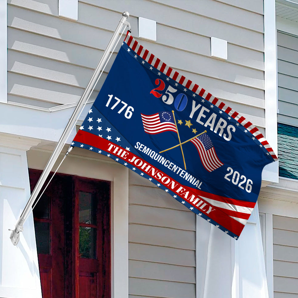 America 250th Semiquincentennial Anniversary House Flag CH07 910142