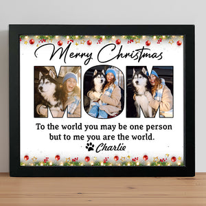 Custom Dog Photo Merry Christmas Picture Frame For Dog Mom CH07 896438