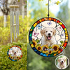 Custom Dog Photo With Flower Memorial Acrylic Wind Chimes For Dog Lovers HO82 894848