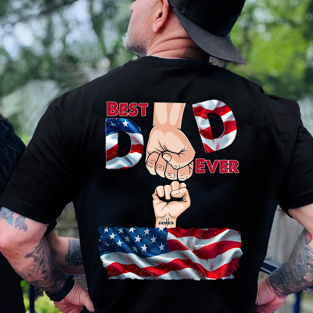 Personalized Best Dad Ever Back Shirt TH10 892831