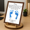 Personalized Footprints Sign 2-Layered Wooden Plaque With Stand, Happy Mother's Day TH10 169009