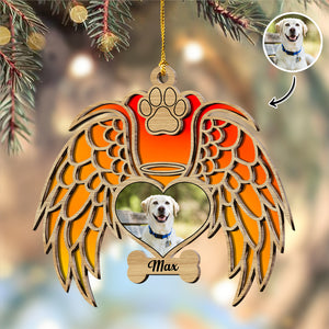 Custom Dog Photo You Were My Angel Memorial 2 Layers Wooden Ornament LM32 895875
