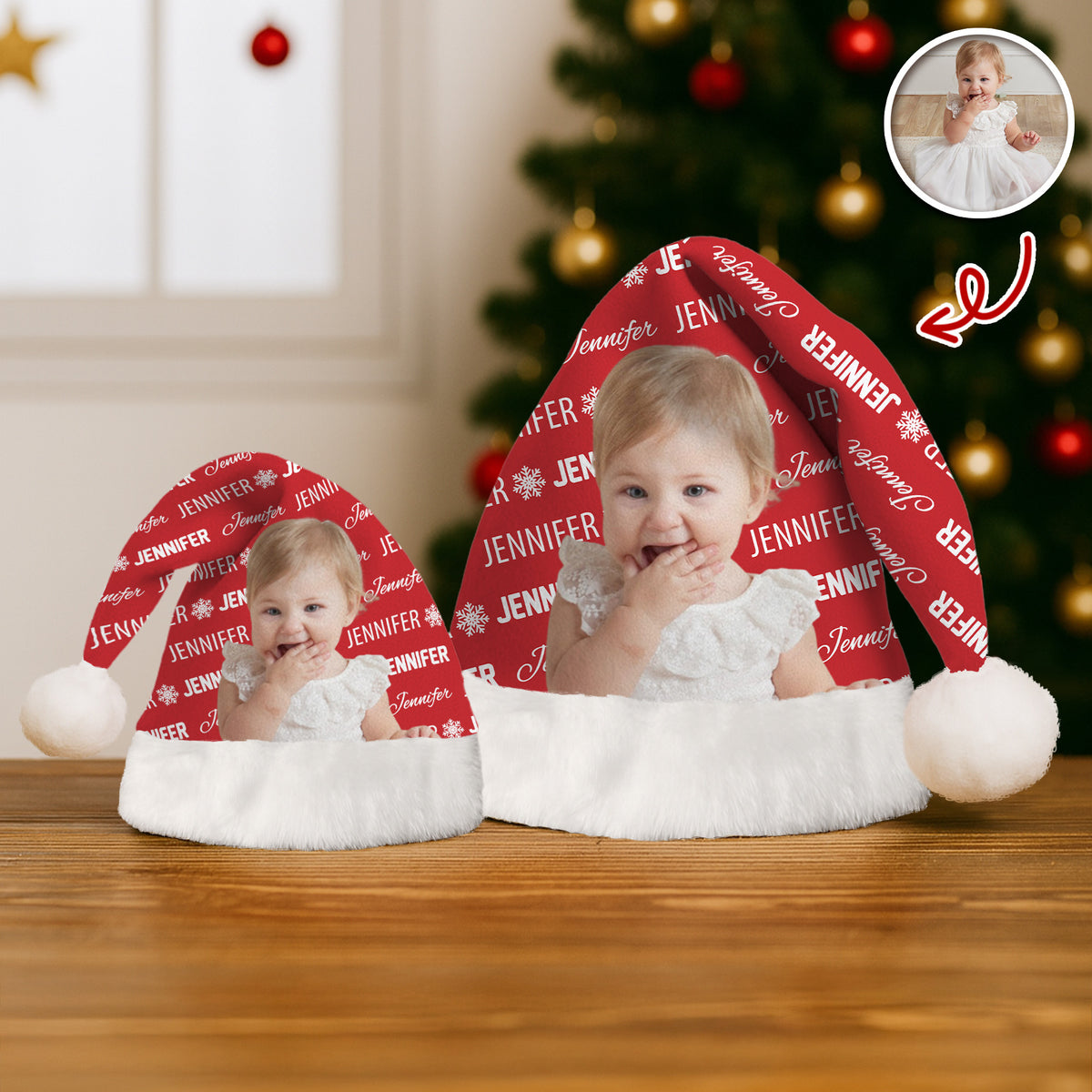 Custom Photo Santa Hat For Family Gift LM32 895081