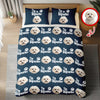Custom Puppy Photo The Dog Father with Pawprints - Quilt Bedding Set LM32 897275
