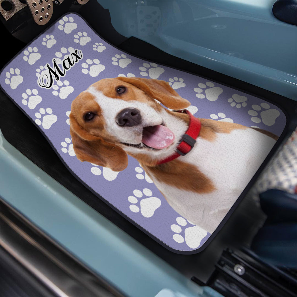 Custom Dog Photo With Icon Car Floor Mat For Dog Lovers TH10 894363