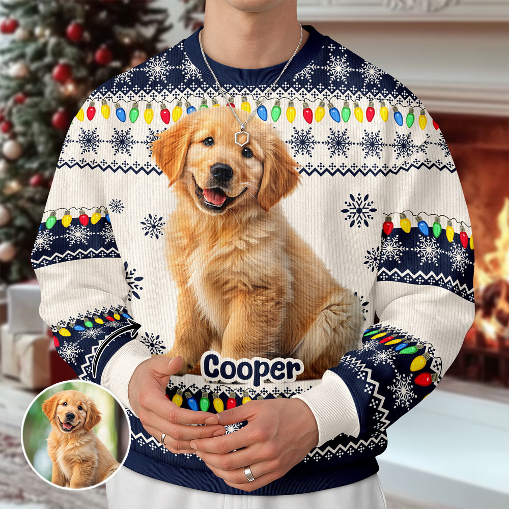 Custom Face Big Head Funny For Dog Lovers - Personalized Photo Ugly Sweater CH07 899304