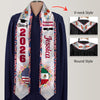 Personalized Country Flag Class of 2026 Graduation Stoles LM32 897969