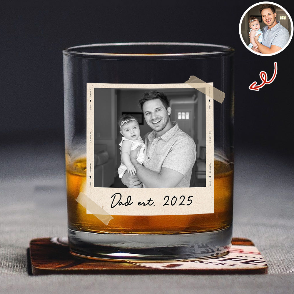 Custom Photo Dad Whiskey Glass, Grandpa Gift, Gifts For Him HA75 898924