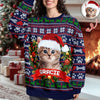 Custom Cat Photo With Christmas Wreath Ugly Sweater TH10 896275