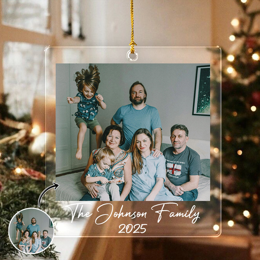 Custom Photo Acrylic Ornament Christmas Gift For Family LM32 895739